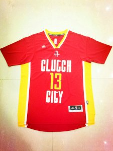 Maillot De Basket Houston Rockets James Harden 13 Short Sleeve Rouge